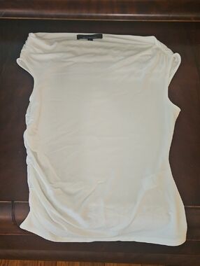 White House Black Market Ruched Asymmetric Top